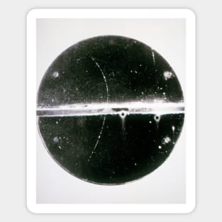 Discovery photo of the positron, 1932 (A132/0025) Sticker